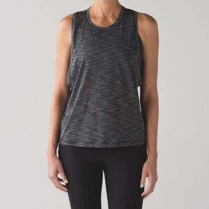 Lululemon Cardio Squad Tank II Heathered Black